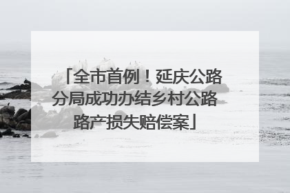 全市首例！延庆公路分局成功办结乡村公路路产损失赔偿案